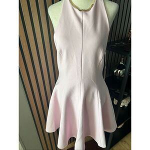 Zara pink A line dress short it has pockets stylish size L